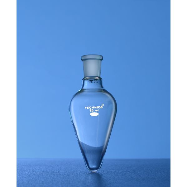 Flasks Boiling Pear Shaped Short Neck With Interchangeable Joint 25ML
